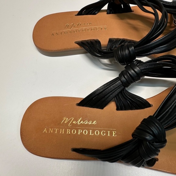 Anthropologie Matisse Mystic Sandals Black Leather upper/lining Womens Size 8M - Picture 4 of 12
